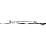 Dolce & Gabbana Silver Brass Crystal Spilla Serpente Mens Brooch Pin SMY10788
