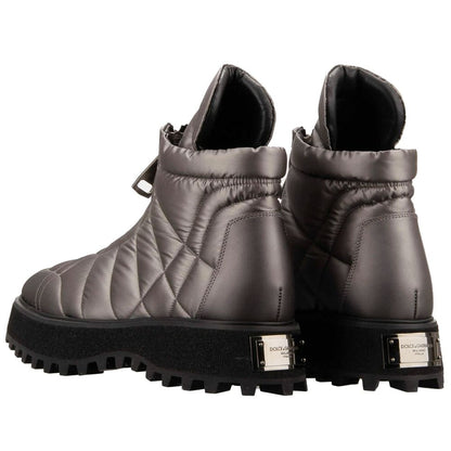 Dolce & Gabbana Gray Nylon Men Boot