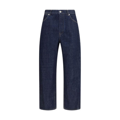 Jil Sander Blue Cotton Straight-Leg Jeans
