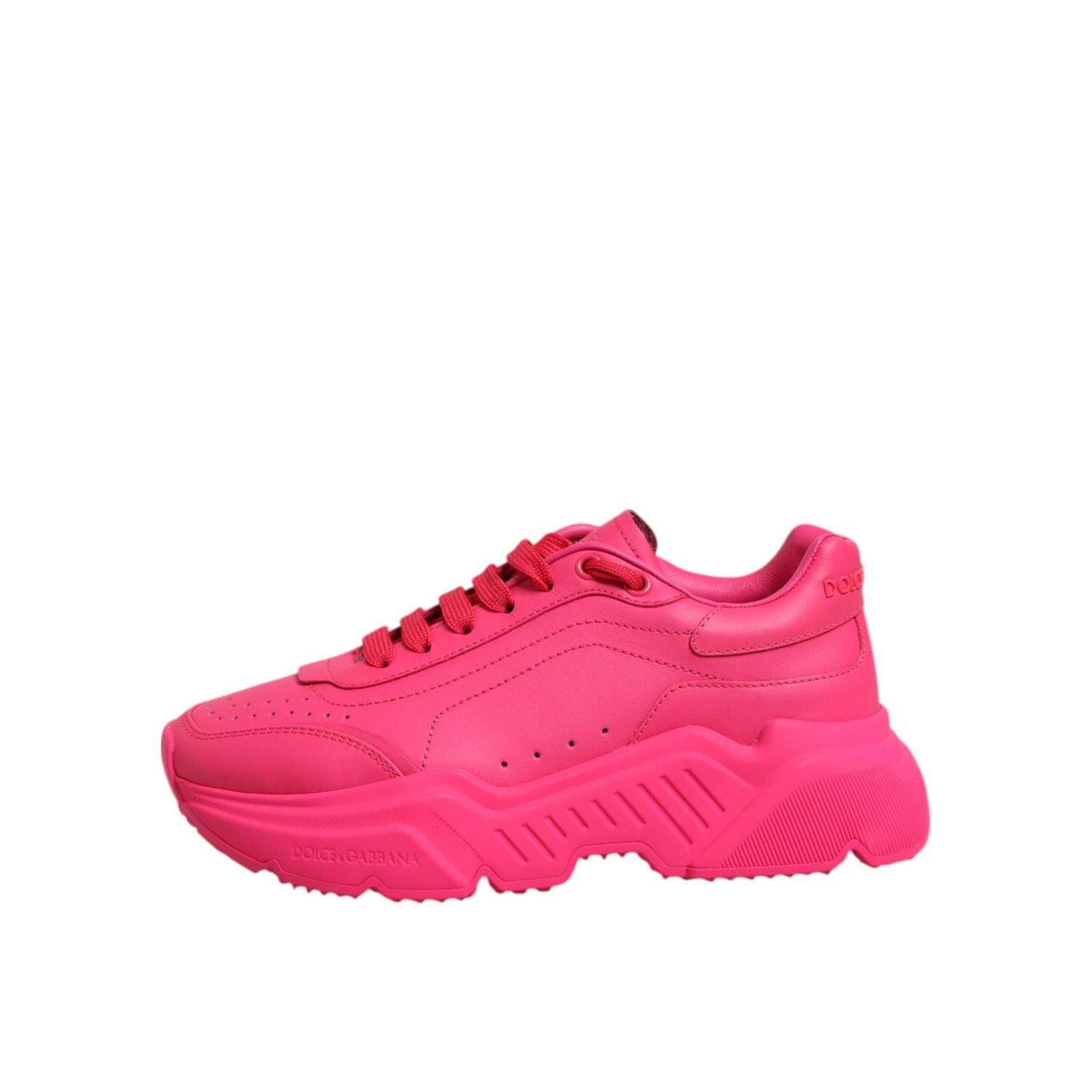 Dolce & Gabbana Pink Leather Daymaster Low Top Sneakers Shoes