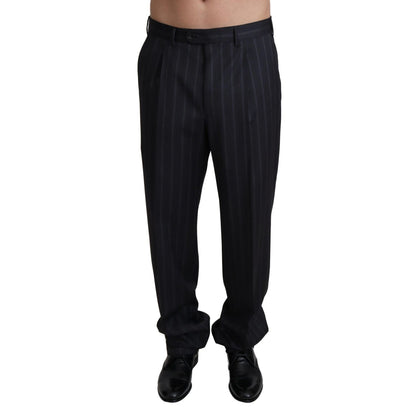 Dolce & Gabbana Gray Wool Blend Formal Trousers Pants