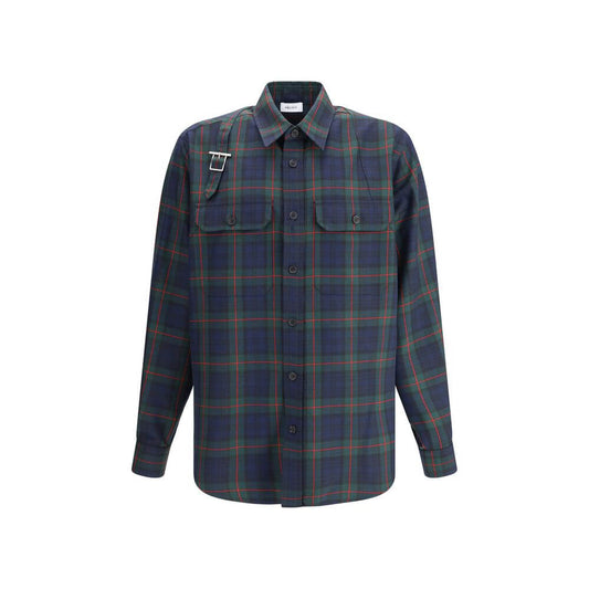 Alexander McQueen Green Polyester Pattern Shirt