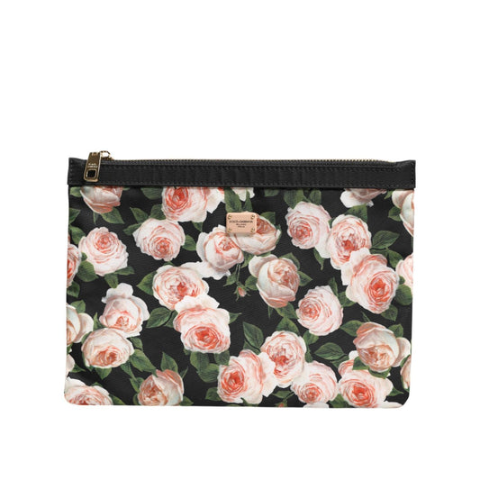 Dolce & Gabbana Multicolor Floral DG Plaque Clutch Women Pouch Borse Bag