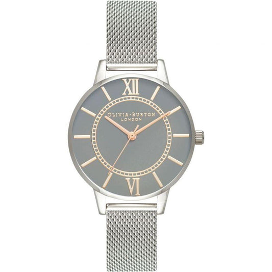 Olivia Burton Silver Stainless Steel Watch OBOB16WD86AC