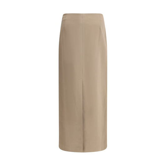 Brunello Cucinelli Satin midi Skirt BR-MPH38G3882C9609-IT44 | L