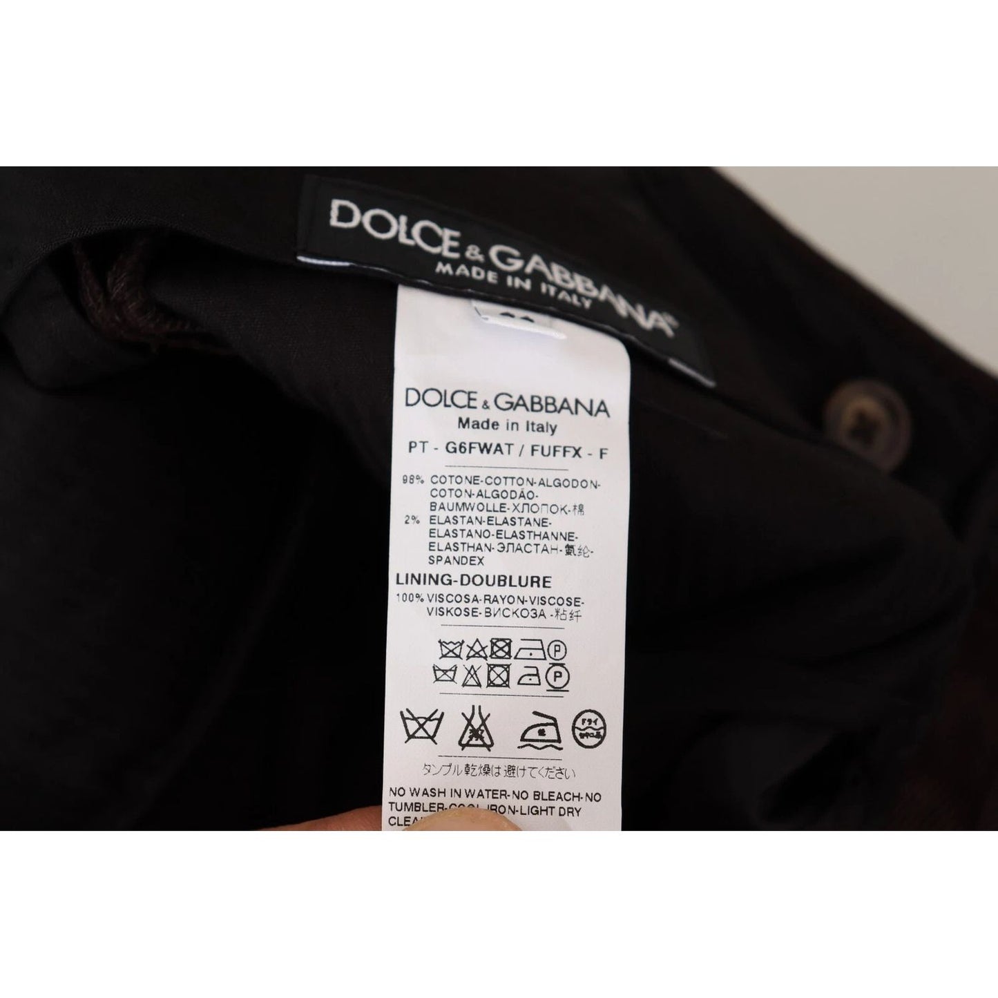 Dolce & Gabbana Bordeaux Cotton Stretch Skinny Trouser