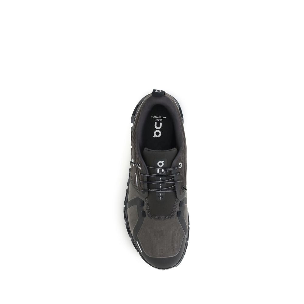 ON Black Recycled Polyester Athletic Sneakers top view featuring waterproof design and CloudTec® technology.