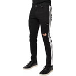 Dolce & Gabbana Black Tattered White Lining Skinny Denim Jeans PAN75888-48