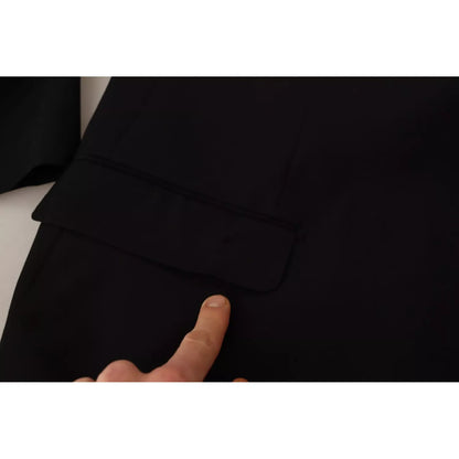 Domenico Tagliente Blue Polyester Single Breasted Formal 2 Piece Suit