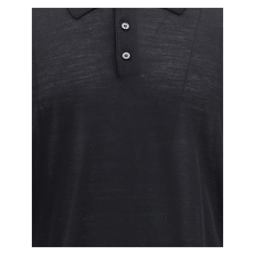 Golden Goose Black Fleece Wool Dress Shirt