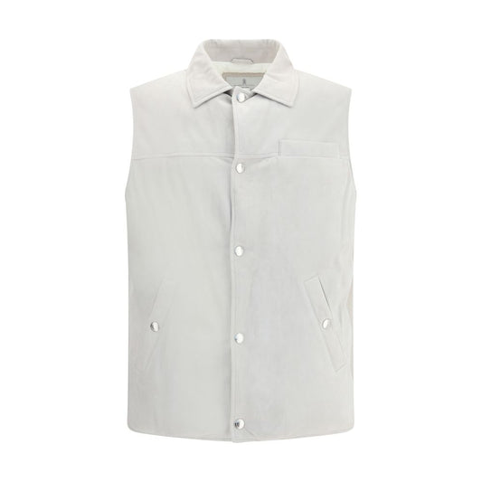 Brunello Cucinelli Padded leather Vest BR-MPCLF2047C4245-L