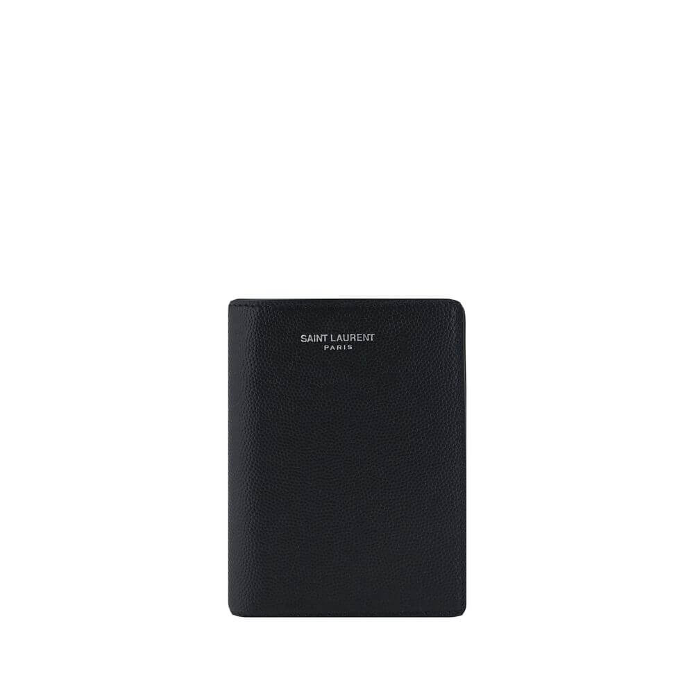 Saint Laurent Black Calf Leather Bos Taurus Wallet