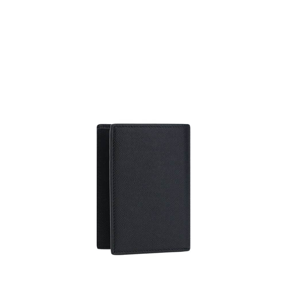 Saint Laurent Black Calf Leather Bos Taurus Wallet