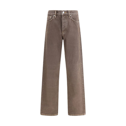 Sunflower Brown Cotton Relaxed Fit Jeans with loose fit, twisted seams, and recycled trim for a contemporary, sustainable style.
