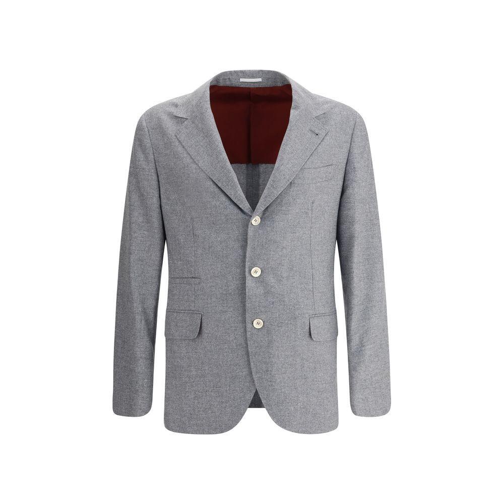 Brunello Cucinelli Cashmere and silk flannel Blazer BR-MR4367BTDC591-IT50 | L