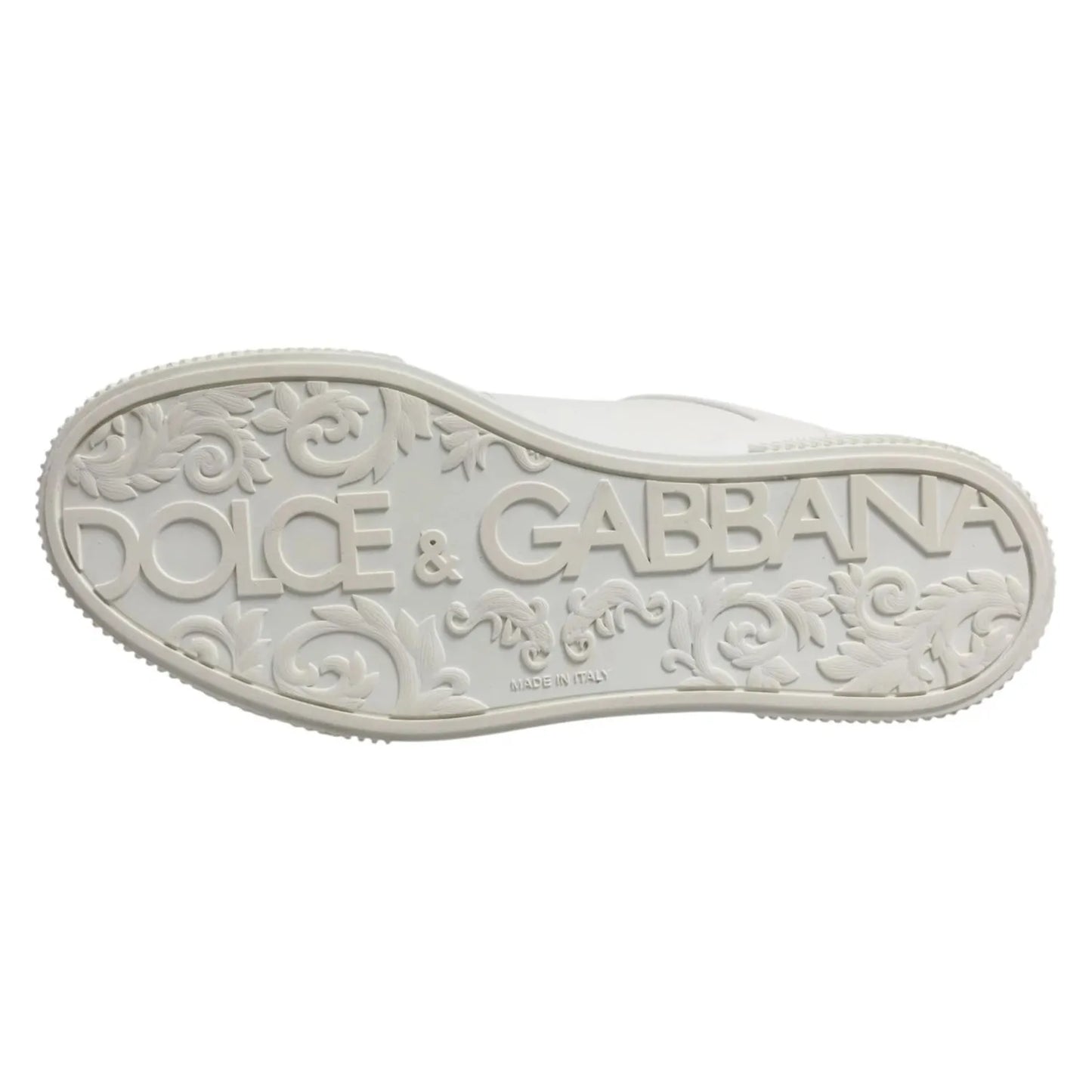 Dolce & Gabbana White Miami Leather Low Top Men Sneakers Shoes MV7788-40