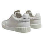 Dolce & Gabbana White Miami Leather Low Top Men Sneakers Shoes MV7788-40
