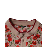 Dolce & Gabbana Beige Cherry Nylon Buttoned Casual Shirt TSH87290-54