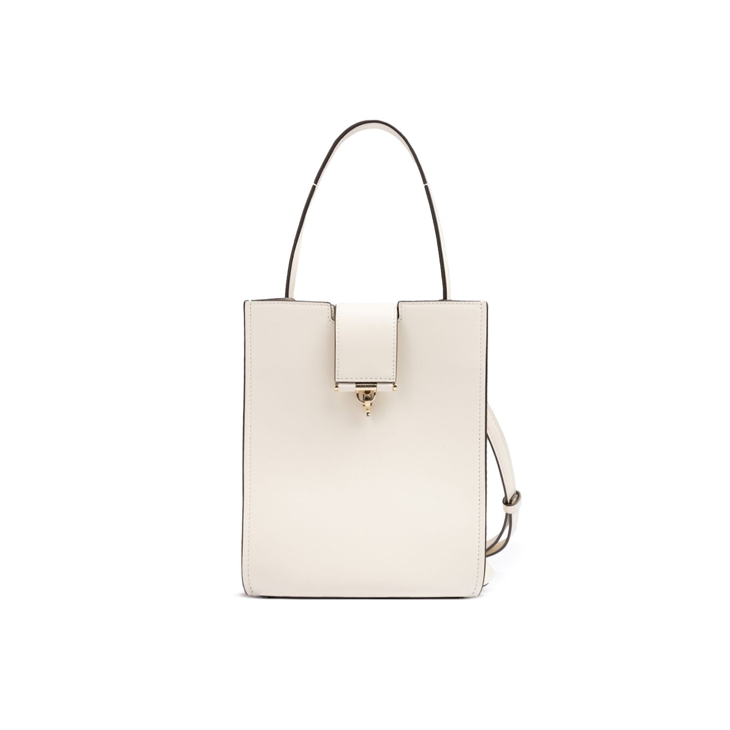 Giada White Leather Shoulder Bag