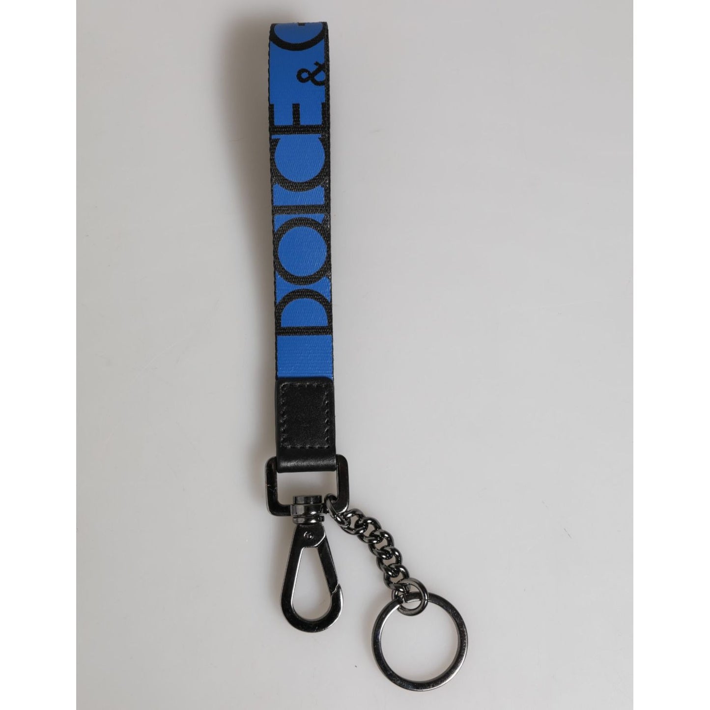 Dolce & Gabbana Blue Nylon Logo DG Crown Men's Holder Keychain Keyring