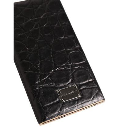 Dolce & Gabbana Black Leather Embossed Skin 3000mAh Power Bank Charger USB