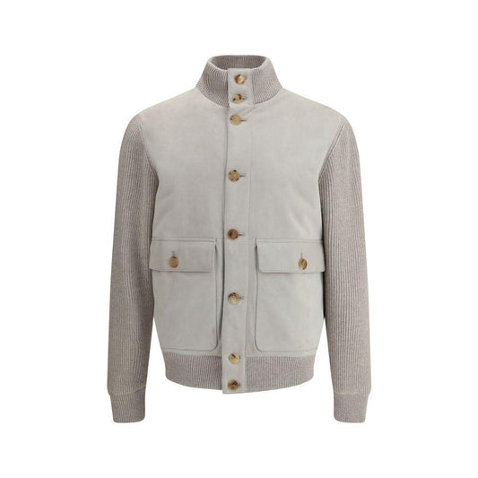 Brunello Cucinelli Suede Jacket BR-MPCLF1955CVI78-L