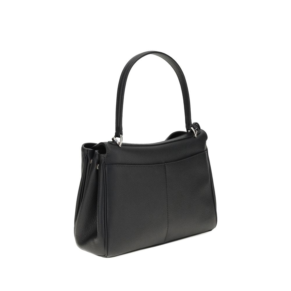 Front view with bag zipped and handles upright.