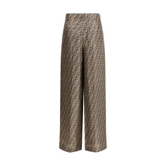 Fendi Monogram pattern silk Pants FE-FR6606A8G3F118W-IT38 | S
