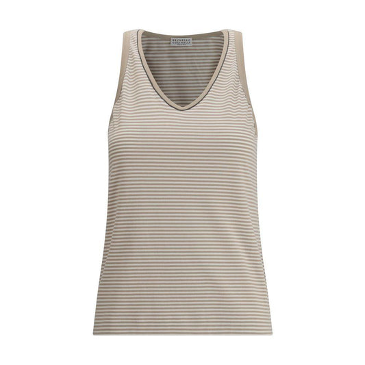 Brunello Cucinelli Striped Tank Top BR-MP928EO510C7015-XL