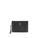 Saint Laurent Matelassé leather Pouch SA559193CWU011000BB