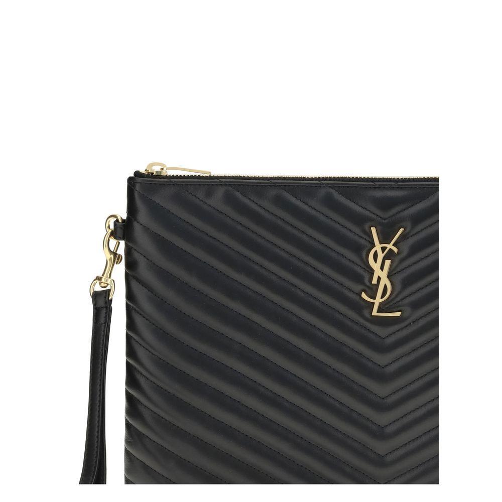 Saint Laurent Matelassé leather Pouch SA559193CWU011000BB