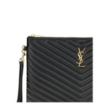 Saint Laurent Matelassé leather Pouch SA559193CWU011000BB
