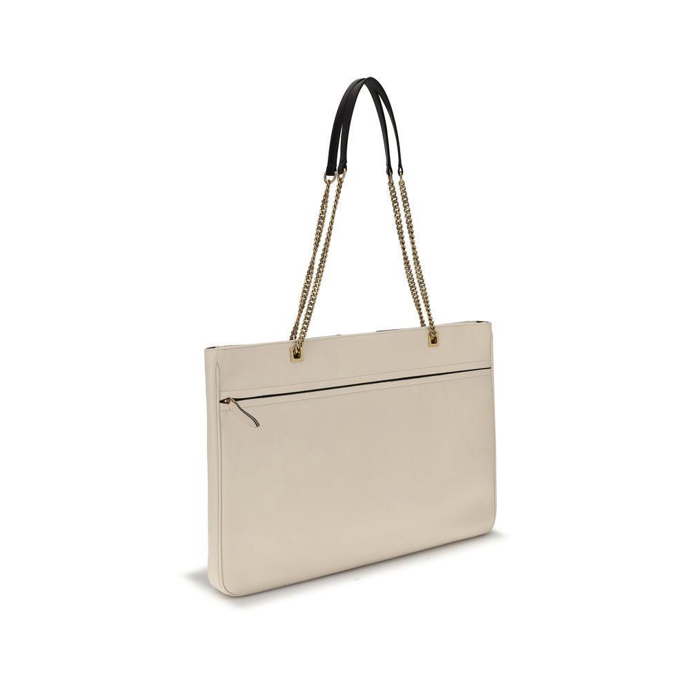 Front view with bag zipped and handles upright.