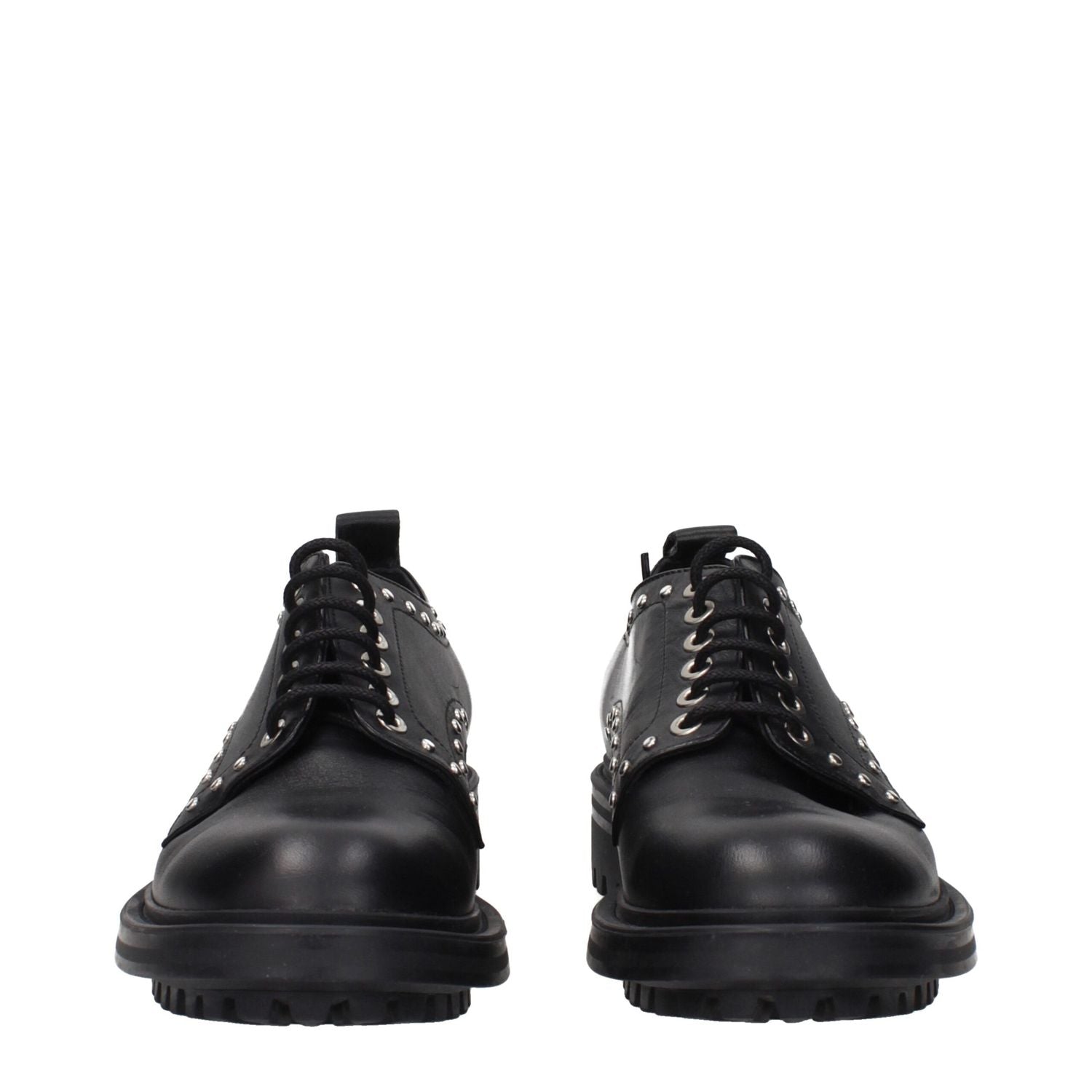 Max Mara Black Leather Oxfords And Derbies