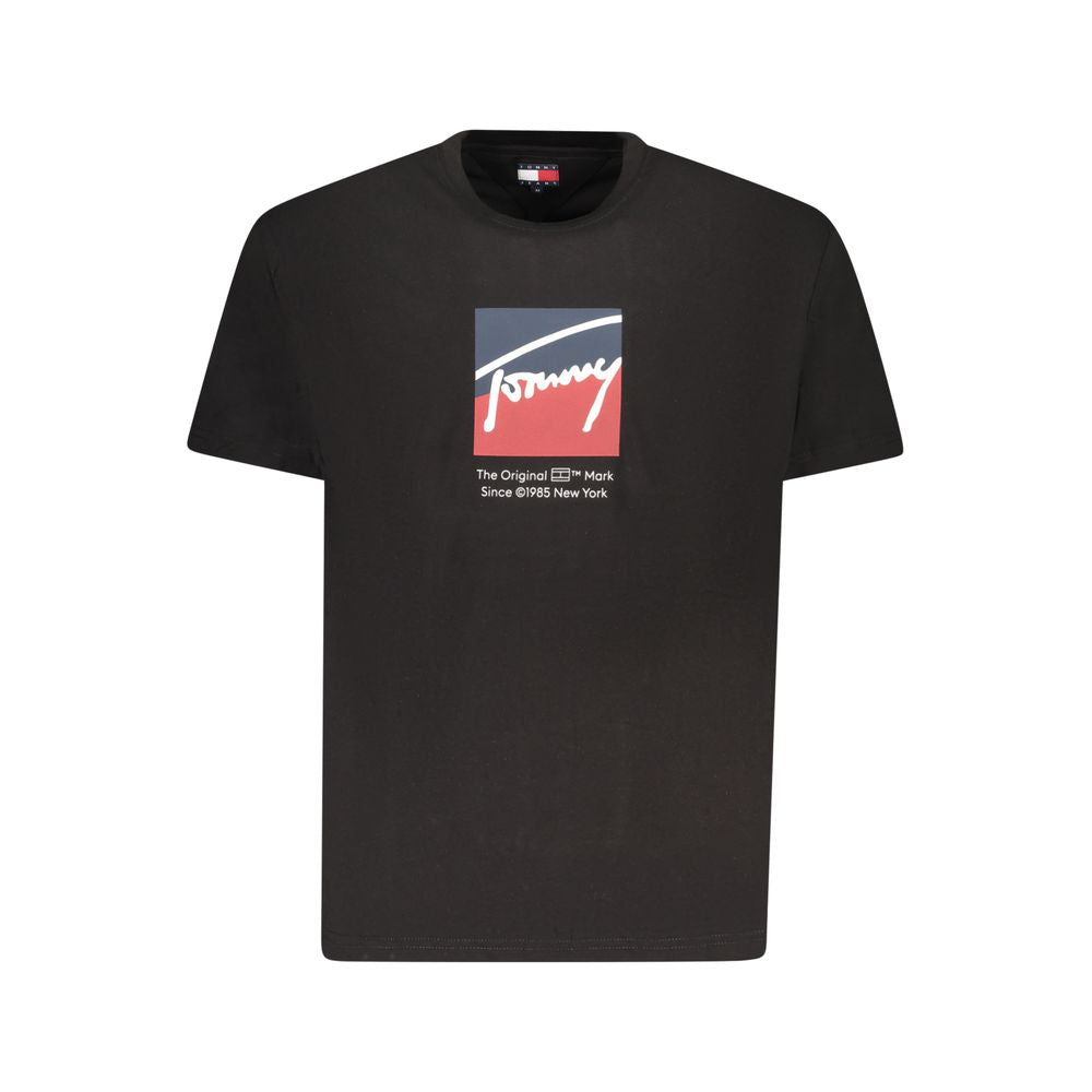 Tommy Hilfiger Black Cotton Men T-Shirt