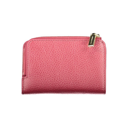 Coccinelle Purple Leather Women Wallet with zip closure and elegant design, perfect for chic and stylish organization.