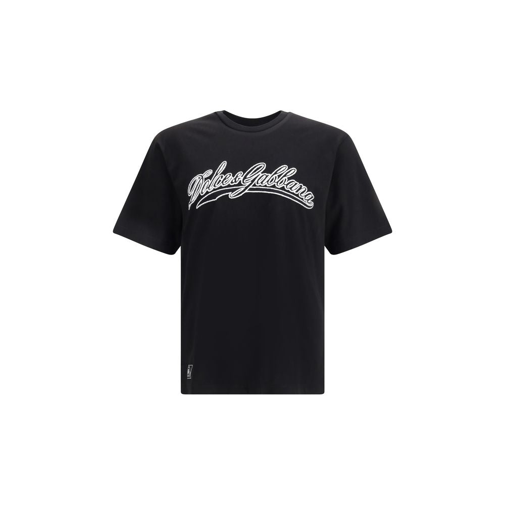 Dolce & Gabbana Black Cotton T-Shirt