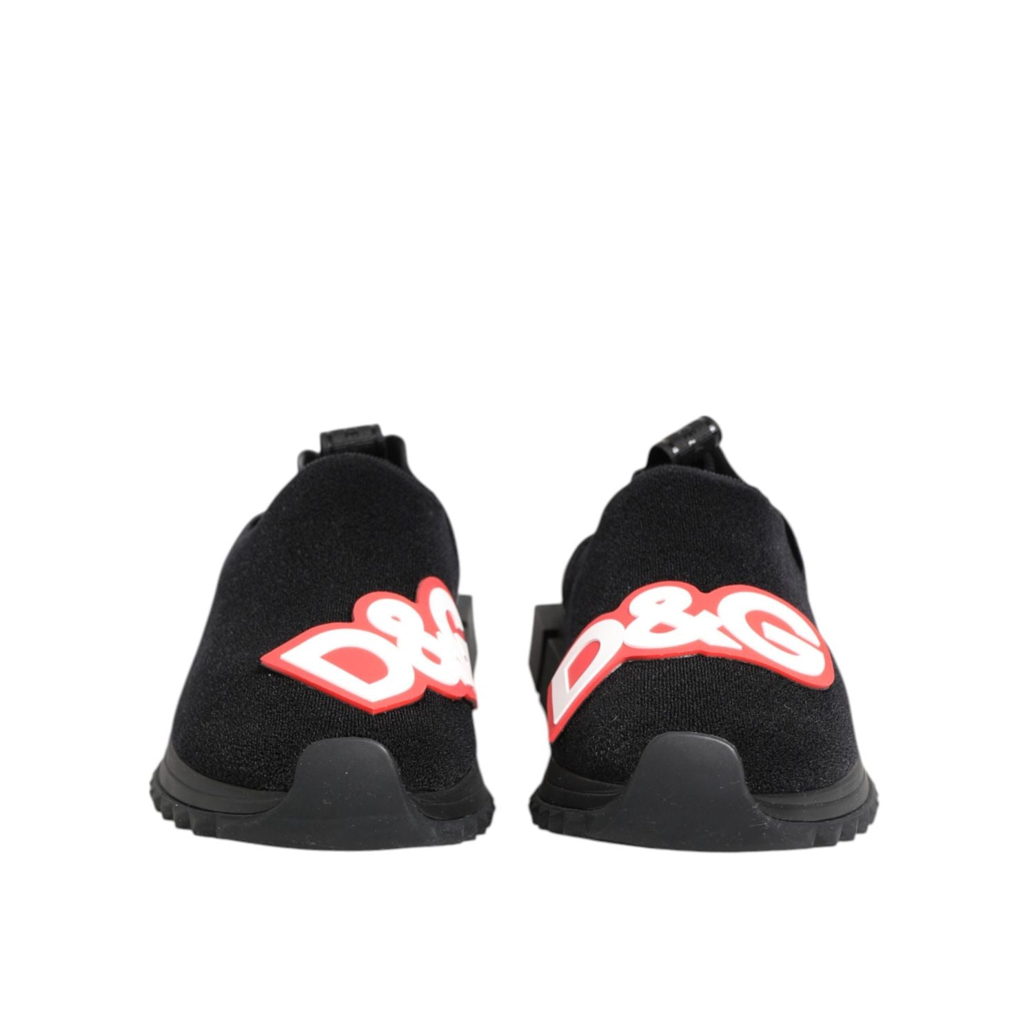 Dolce & Gabbana Black Grey Slip On Sorrento Sneakers Shoes