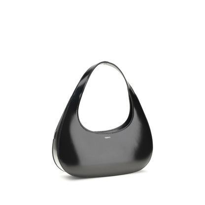 Coperni Black Leather Swipe Baguette Shoulder Bag