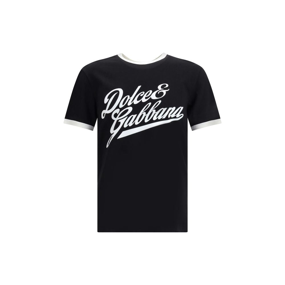Dolce & Gabbana Black Cotton T-Shirt
