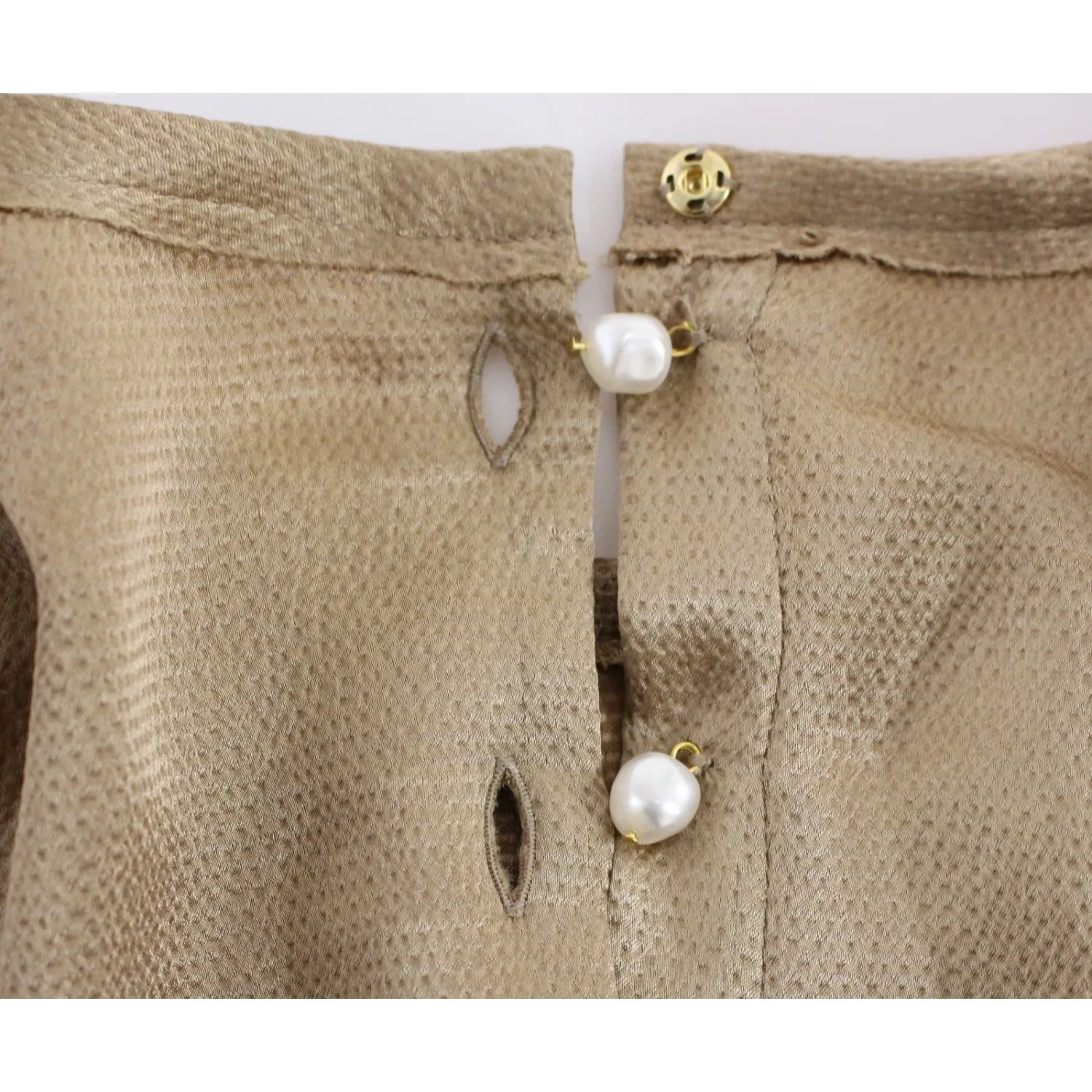 Dolce & Gabbana Gold SPECIAL Piece Runway Crystal Blouse