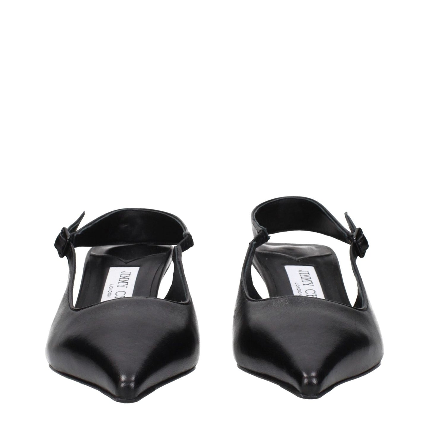 Jimmy Choo Black Leather Sandals - Elegant design with back logo detail, MPN AMEL50NAPBLACK, product code F84229. Perfect for fashion enthusiasts.