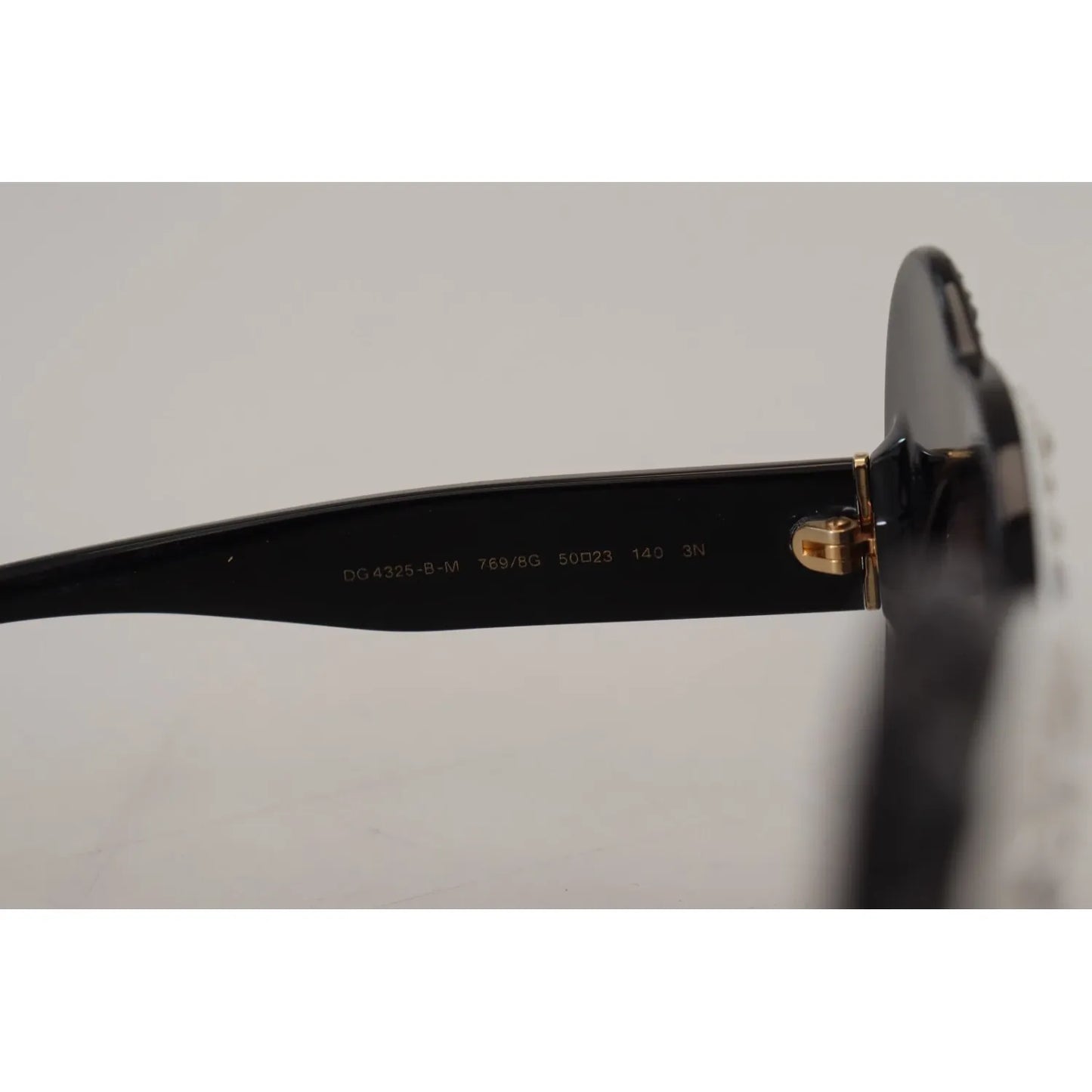 Dolce & Gabbana DG4325BM White Black Acetate Crystal Shades Sunglasses