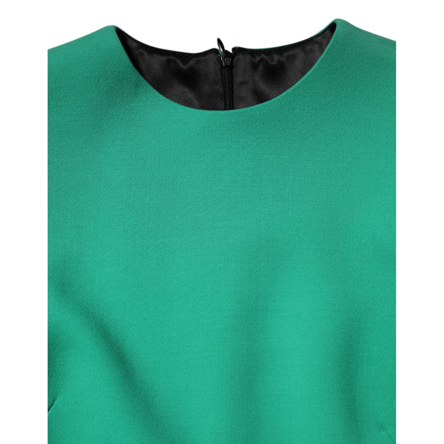 Dolce & Gabbana Green Viscose Acetate Mini Long Sleeve Dress