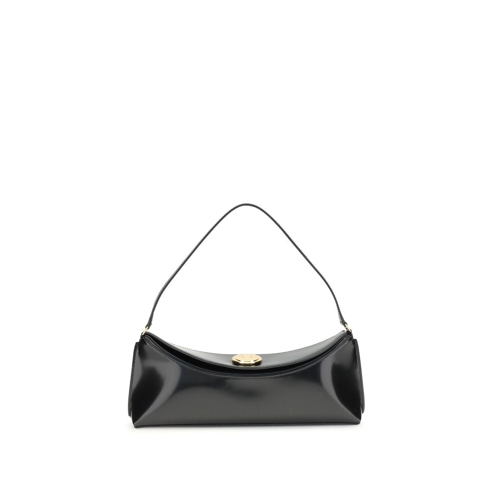 Front view with bag zipped and handles upright.