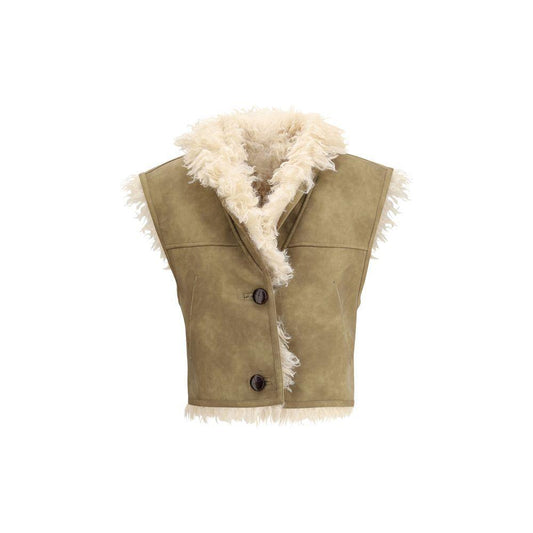 Marant Etoile Shearling faux leather Clara Gilet MA-GI0060FAC3A01E50TA-IT36 | XS