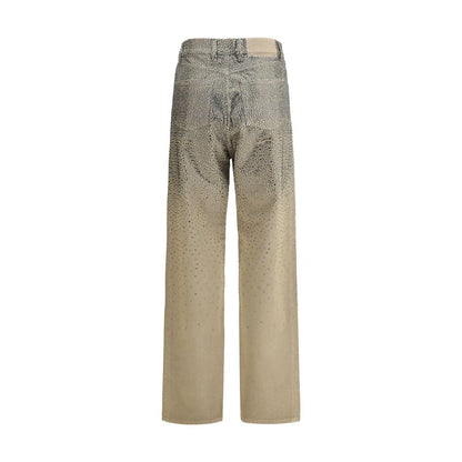 Golden Goose Bicolor Cotton Straight-Leg Jeans