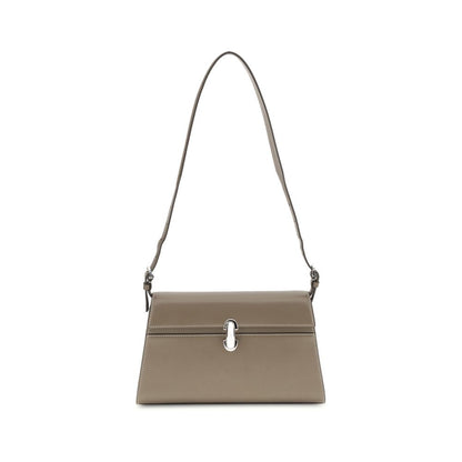 Savette Beige Calf Leather Bos Taurus Shoulder Bag