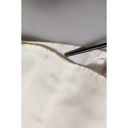 L'Autre Chose Ivory White Sleeveless Maxi Cupro Viscose Dress