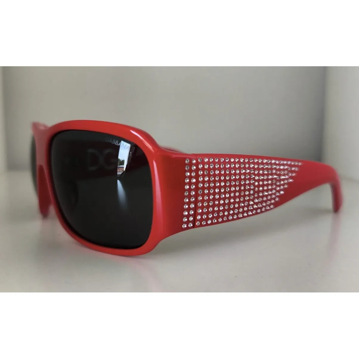 Dolce & Gabbana DG4027 Red Crystal Black Lens Shades Sunglasses